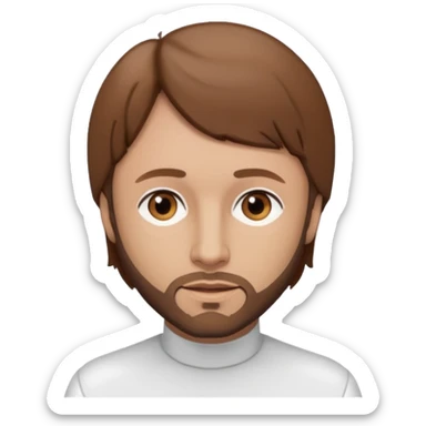 Maurice Gibb brown eyes, brown hair, white outfit sticker