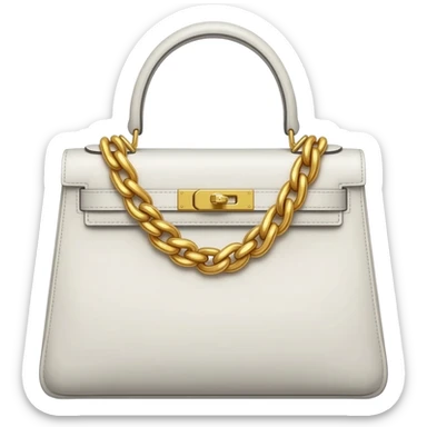 white birkin hermes bag sticker