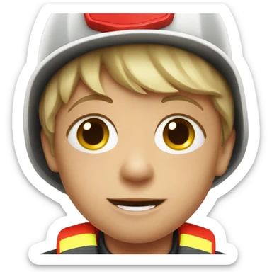 Fireman CPR child sticker