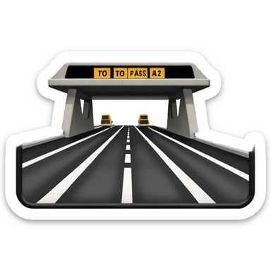 highway tol plaza sticker