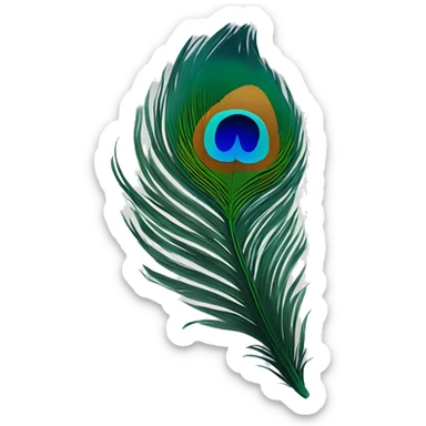 Feather of peacock  sticker