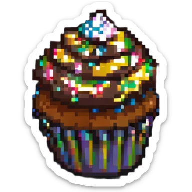 chocolate cupcake sticker