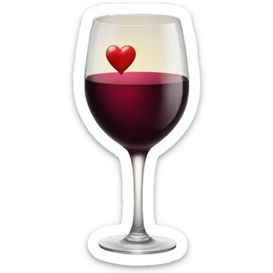 Wine with heart sticker