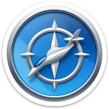 A clean, modern, and professional logo design for a project management and planning framework. The logo should visually represent the journey from initial concept to successful execution. sticker