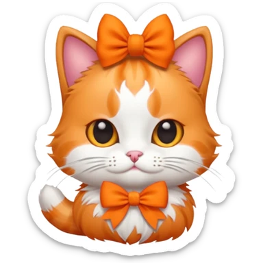 котик з бантіком sticker