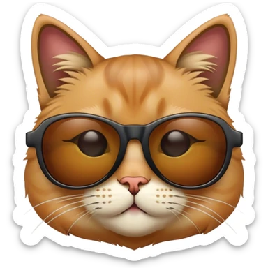 Cat with sunglasses sticker
