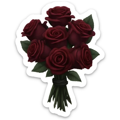 Bouquet of dark red roses gothic sticker