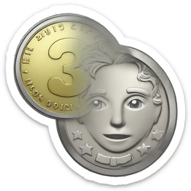 a coin half ruble half euro sticker