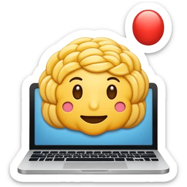 EMOJI DE CÉREBRO COMPUTADOR sticker