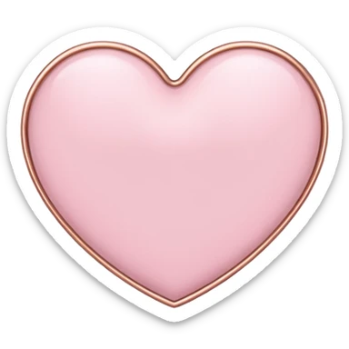 I need a pink and white and rose gold Heart emoji sticker