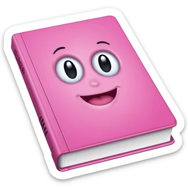 generate an ios genmoji of a pink book that says "IT ENDS WITH US"  sticker