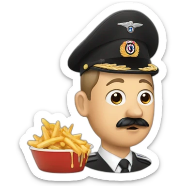 hitler and poutine sticker
