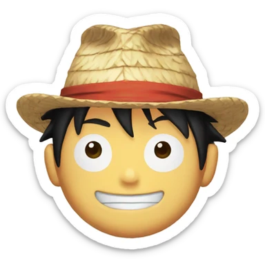 The hat of luffy sticker
