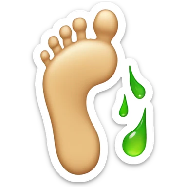 Foot with green toenail  sticker