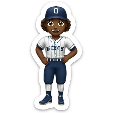 baseball player with knee socks sticker