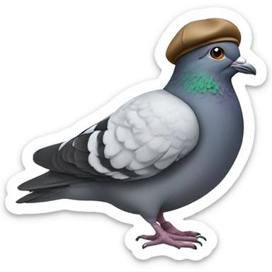 Pigeon with beret sticker