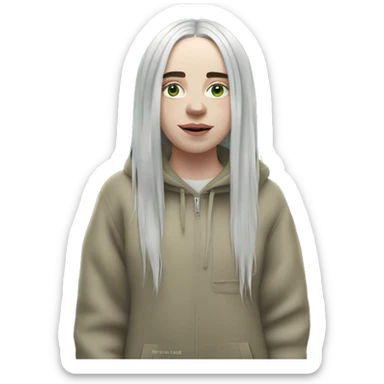 Billie Eilish meets Cottagecore sticker