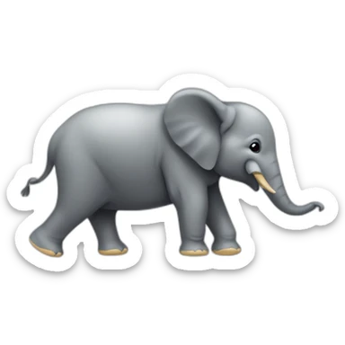 Éléphant sur un canapé sticker