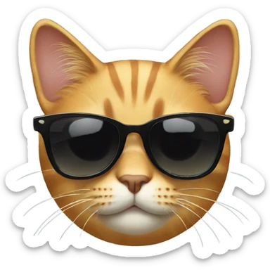 Cat with sunglasses sticker