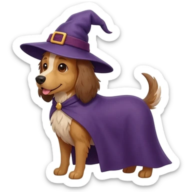 Dog wizard sticker