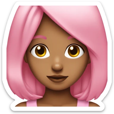 Cutecore pink  girl emoji  sticker