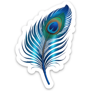 Krishna's feather sticker