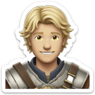 Thorfinn from Finland saga smiling sticker