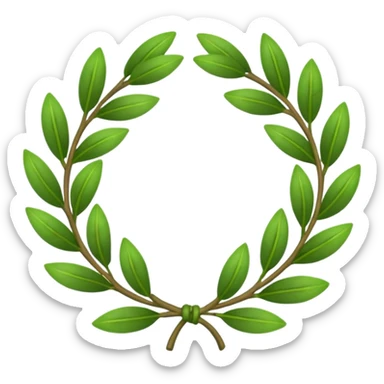 Create a laurel wreath for graduation in university sticker