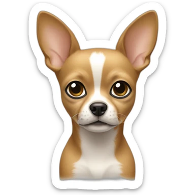 chihuahu color caqui with a white line in her head sticker