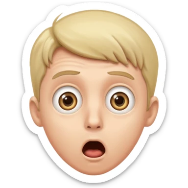 astonished man sticker