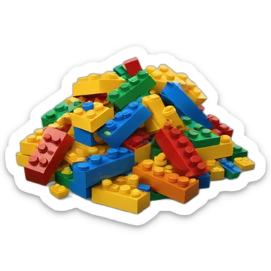 pile of lego bricks sticker