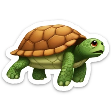turtle that's has red hair curly natural lookin   sticker