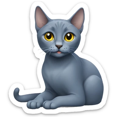 Russian blue cat sticker