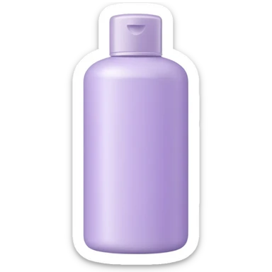pastel lilac shampoo bottle sticker