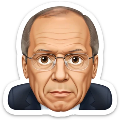 Sergey Lavrov
Minister of Foreign Affairs of the Russian Federation photorealistic thinking sticker