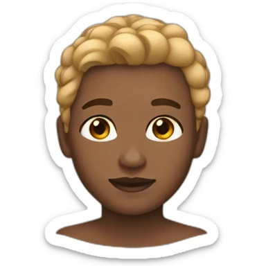 skin color light brow hair brown sticker