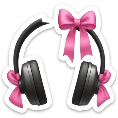headphones with bows sticker
