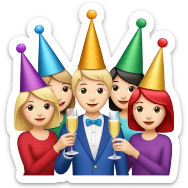 Happy holidays greetings sticker