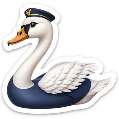 The white swan and the sailor sticker