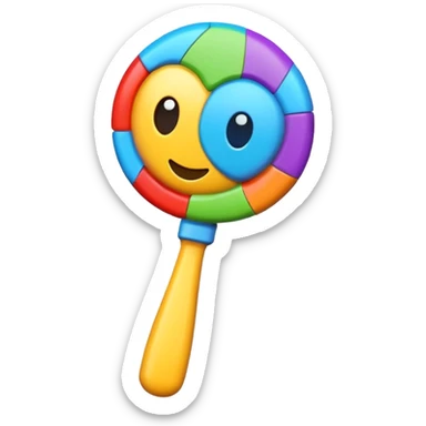 Rattle – colorful sticker