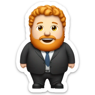 Fat ginger man sticker