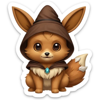 Eevee wearing a Halloween costume  sticker