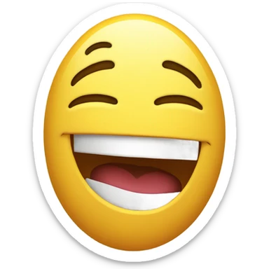 Laughing emoji with “haha” text floating around the face sticker