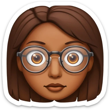 just eyes with glasses, no faces sticker