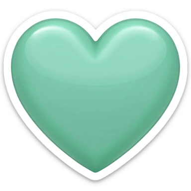 mint green heart emoji sticker