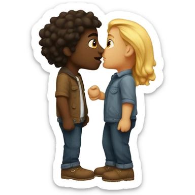 Of DeuTwo lovers kissing  sticker