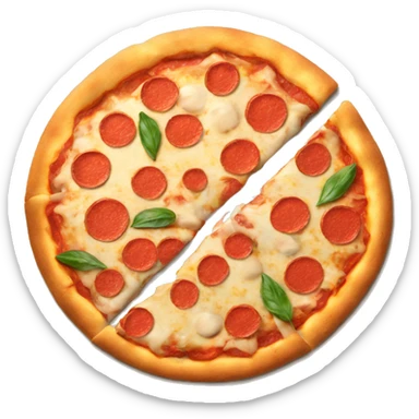A pizza with harddr drives on it sticker