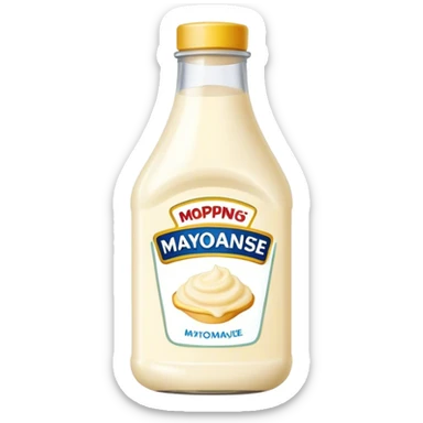 mayonnaise sauce fat bottle sticker