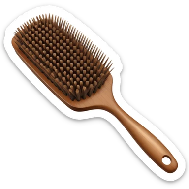 brown hair brush sticker
