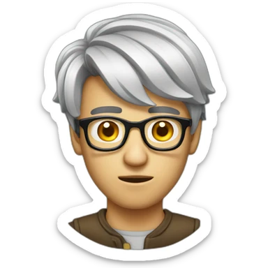 nerd weak guy  sticker